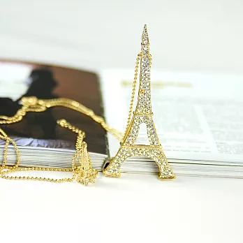 [Bling Q] 香氛美鑽巴黎鐵把層次長鍊