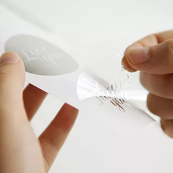 Dailylike 禮品包裝訊息圓貼V3-01銀灰色