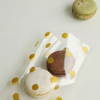 Dailylike 透明禮物袋組S-金點