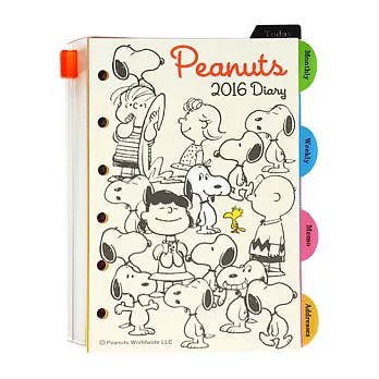 《Sanrio》SNOOPY 2016活頁年曆手冊內頁(好朋友)