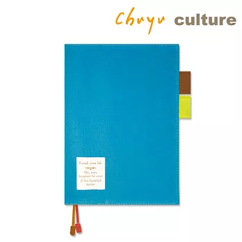 珠友 B6/32K 2016年1日1頁日誌/手帳-棉布藍