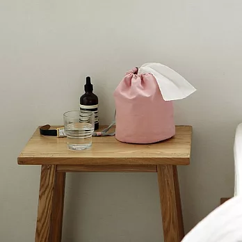 Dailylike 小籠包棉質束口袋-04愛戀粉