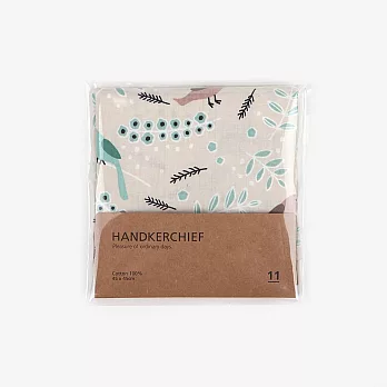 Dailylike 北歐風綿質手帕領巾-11 鳥鳴山丘