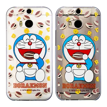 Aztec 小叮噹 HTC One M8 手機保護殼透明矽膠套銅鑼燒小叮噹