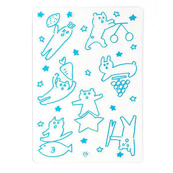 AIUEO手帳墊板 星星A6-透明