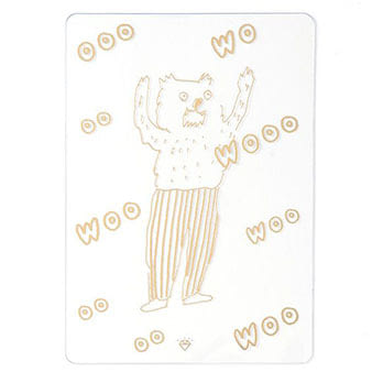 AIUEO手帳墊板 狼A6-透明