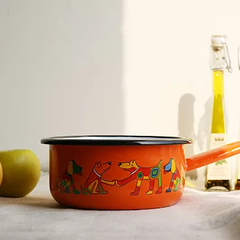 Smaltum布拉格 琺瑯片手鍋_守心狗兒_柑橘