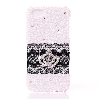 [Bling Q]iPhone 5黑爵皇冠蕾絲保護殼