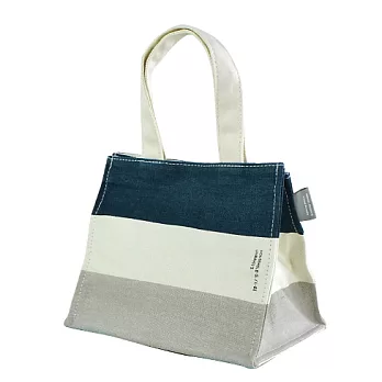 【L’ABSURDE】Connie雙色托特午餐袋(藍灰)