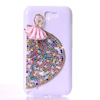 [Bling Q]三星 Note2 N7100浪漫花園彩鑽澎裙保護殼