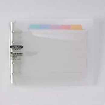 【maruman】Septcouleur_5孔資料夾筆記(B7變形)(白)