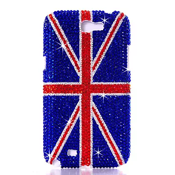 [Bling Q]三星 Note2 N7100炫彩搶眼旗幟彩鑽保護殼