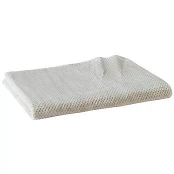 [MUJI 無印良品]暖纖毛鹿子織毛毯/D/雙人/淺灰