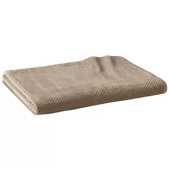[MUJI 無印良品]暖纖毛鹿子織毛毯/D/雙人/米色
