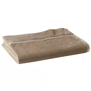 [MUJI 無印良品]暖纖毛厚手毛毯/S/單人/米色