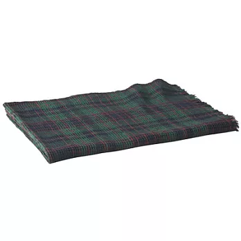 [MUJI 無印良品]棉鬆餅紋毛巾毯/D/雙人/綠格紋