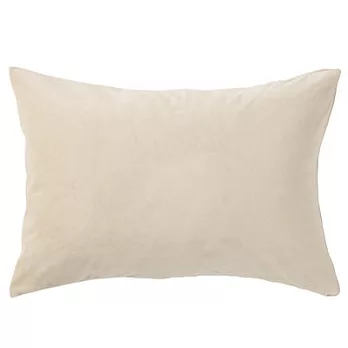 [MUJI 無印良品]暖纖絲絨枕套/43/米色
