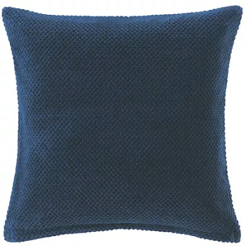 [MUJI 無印良品]暖纖毛鹿子織抱枕套/43/深藍