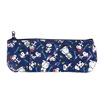 《Sanrio》SNOOPY菱格壓紋迷你筆袋(快樂家族)