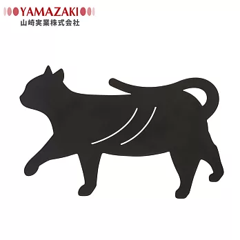 【YAMAZAKI】造型壁飾收納-貓A(黑)*日本原裝進口
