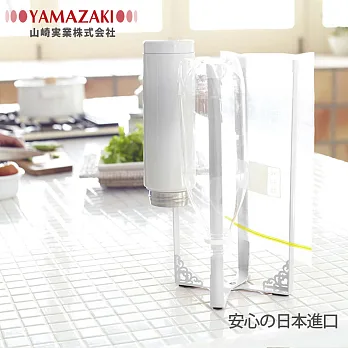 【YAMAZAKI】典雅雕花多用途支撐架L(白)*日本原裝進口