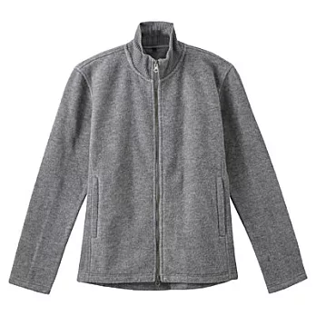 [MUJI 無印良品]男聚酯纖維混羊毛刷毛外套M灰色