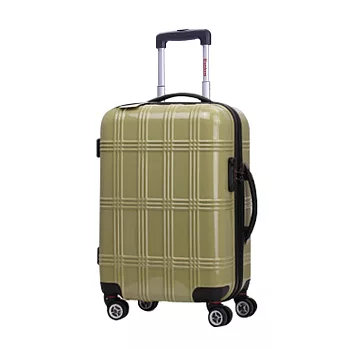泊客行者 經典格紋萬向輪登機箱行李箱ABS+PC20吋-抹茶綠