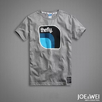 【JOE & WEI】英字漸層方塊短TEE(2色)-M-XLL灰