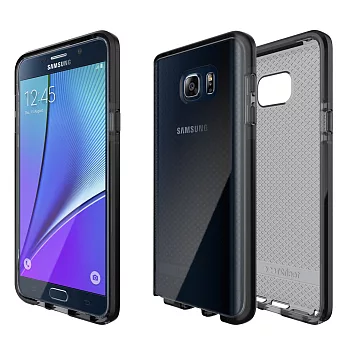 Tech21 英國超衝擊 Evo Check Samsung Note 5 防撞軟質格紋保護殼 - 透黑