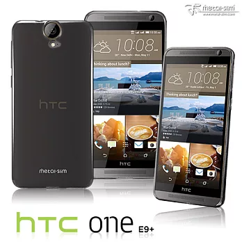 Metal-Slim HTC One E9+/E9 時尚超薄TPU透明黑軟式保護殼