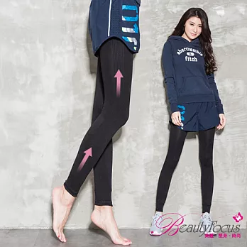 【BeautyFocus】台灣製3D塑型休閒美體九分褲2372黑色