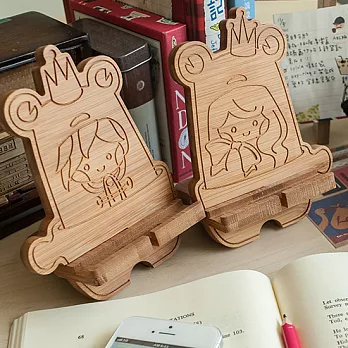 【Sylvia 典藏精品】竹製 Kiss me 情侶手機座