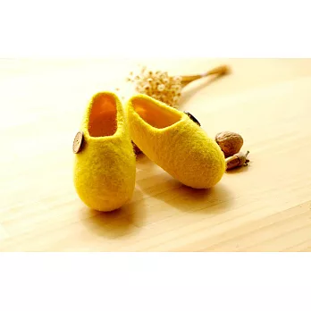羊毛氈寶寶鞋DIY材料包8亮黃