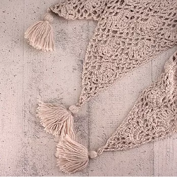 毛線球牧場 MU’s craft手織材料包－皇冠暖披肩米褐