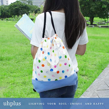 uhplus 小旅行束口背包/Handle – 繽紛小宇宙(米)