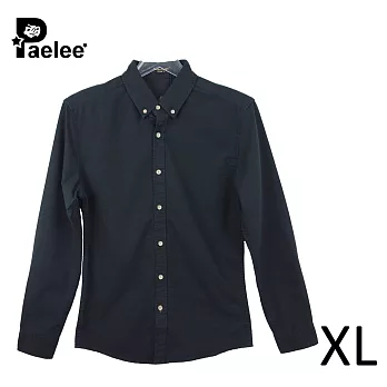 【Paelee 帕里】百搭全素面立領 長袖襯衫XL神秘黑
