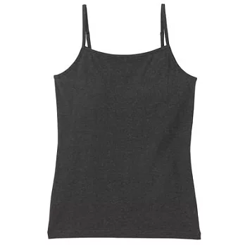 [MUJI 無印良品]女棉混羊毛彈性保暖有杯細肩帶S深灰