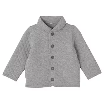 [MUJI 無印良品]幼兒棉混針織刺縫外套100灰色