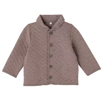 [MUJI 無印良品]幼兒棉混針織刺縫外套100摩卡棕