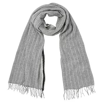 [MUJI 無印良品]喀什米爾花紋大披肩灰色