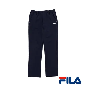 FILA男仕簡約平織長褲(1PNO-5414-NV)M沉穩藍