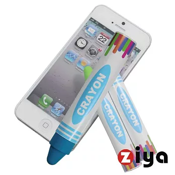 [CASE4U] 趣味小物 蠟筆造型觸控筆 可愛系列 (藍)