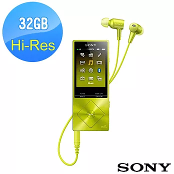 SONY Walkman NW-A26HN 高解析音樂播放器MP4 32GB (黃色)