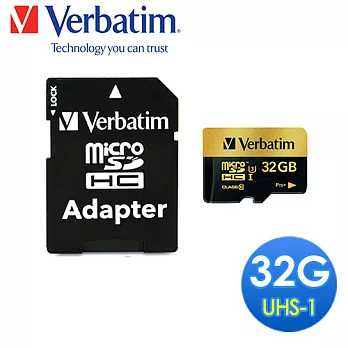 Verbatim 威寶 32GB microSDHC PRO+ UHS-I (U3) 高速記憶卡 (含轉卡)