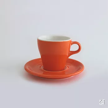 日本ORIGAMI 摺紙咖啡陶瓷杯組 卡布杯 180ml (柑橘色)柑橘色