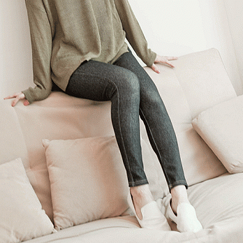 ROSE。舒適仿牛仔彈力褲 深灰系