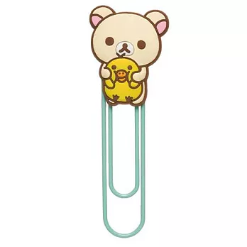 San-X 懶熊造型超大迴紋針飾品。懶妹抱小雞