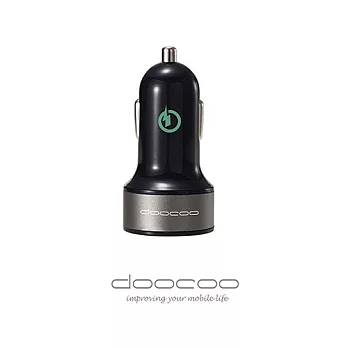 doocoo iCharger VI QC2.0 車用高速充電器(快速充電專用)鐵灰色