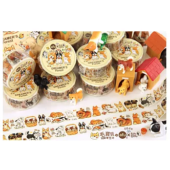 afu插畫日本和紙膠帶-毛寶貝的一百種生活