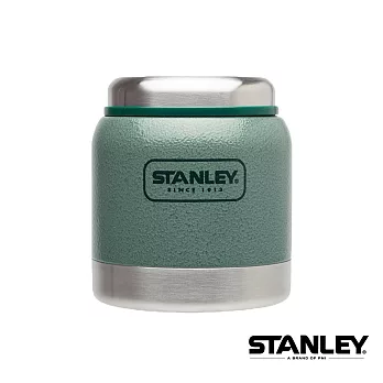 【美國Stanley】不鏽鋼保溫瓶／冒險系列保溫食物杯 0.29L錘紋綠